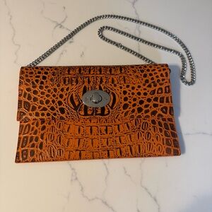 Cleo & Patek Italian  Crocodile Print Clutch/Shoulder Bag Evening Bag